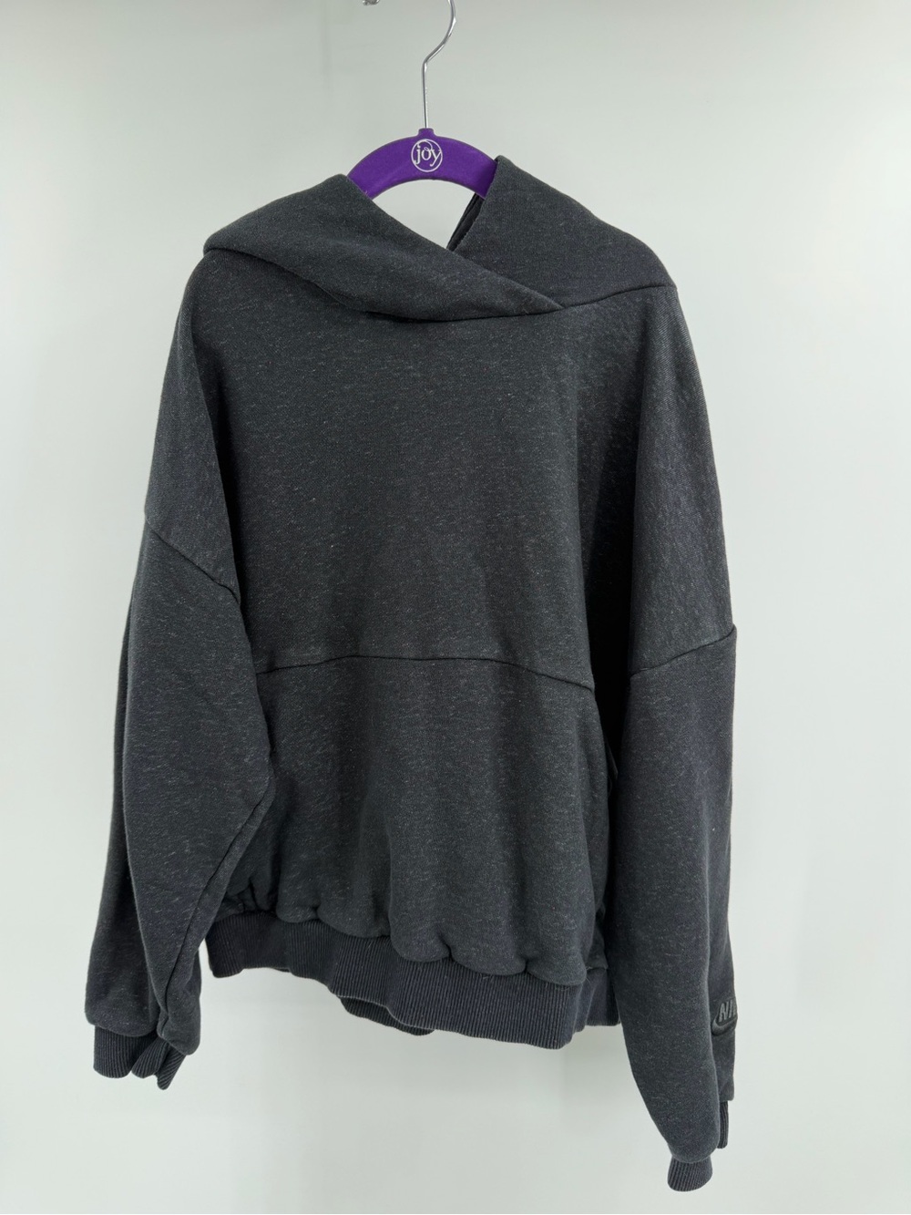 Nike Black Marled Hooded Sweatshirt Youth Large